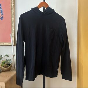 BOSS Hugo Boss Men's M Regular Fit Pullover Hoodie Lightweight Sweatshirt Black